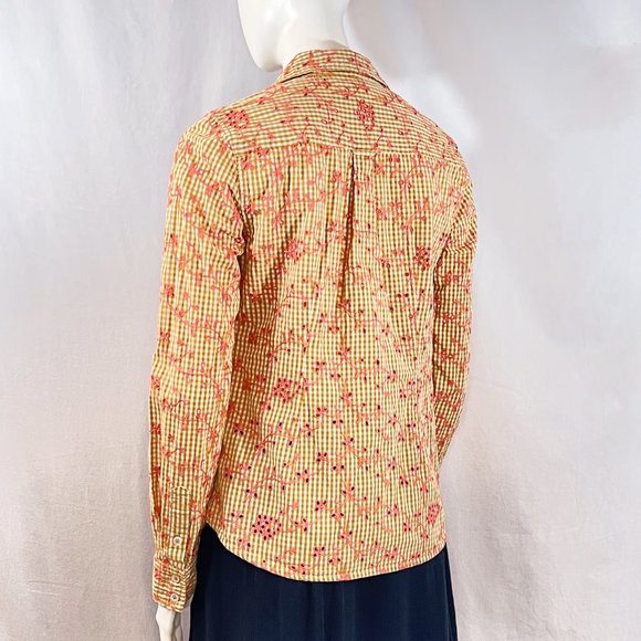 Gingham And Eyelet Button-Down Shirt | Anthropologie - Picture 4 of 9